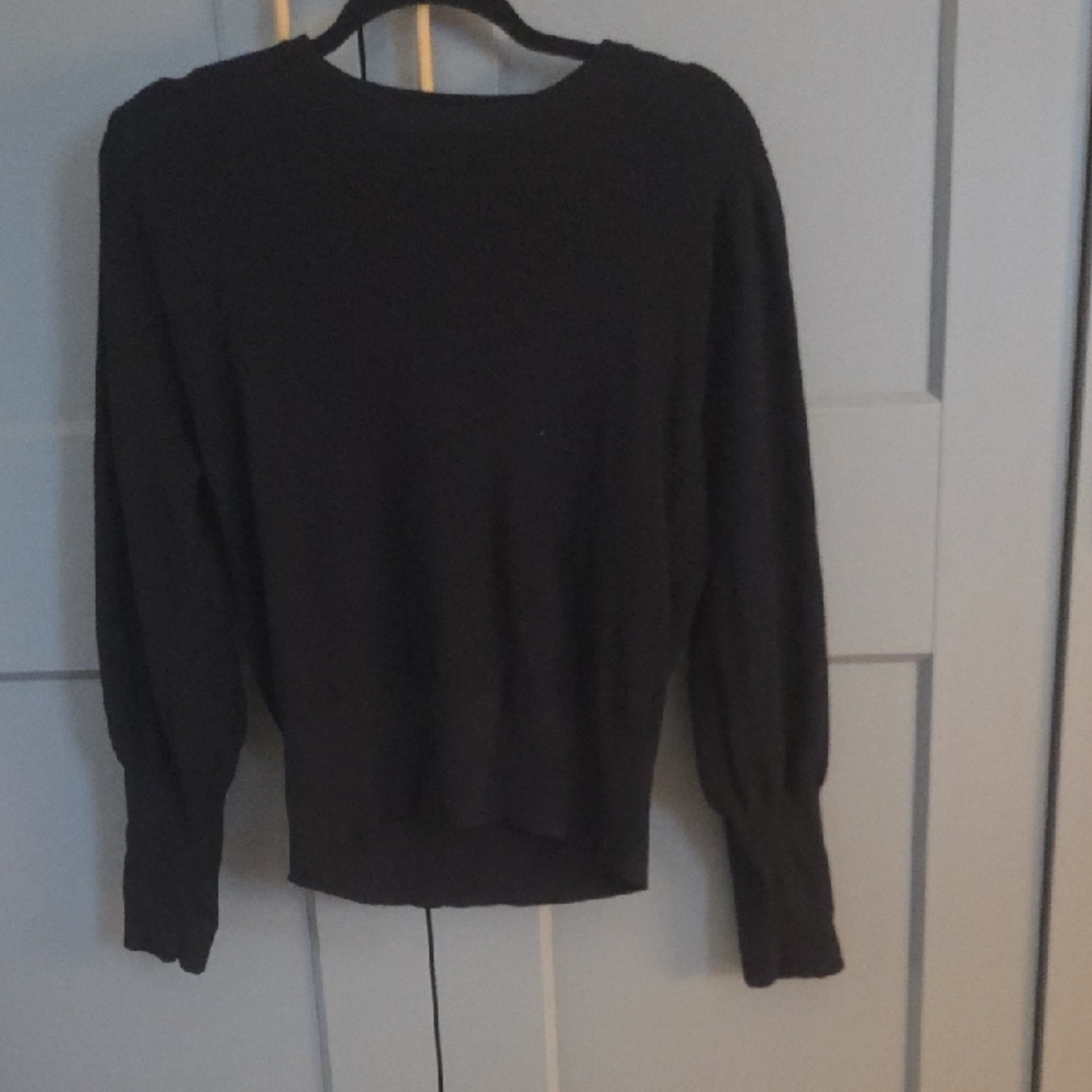 Ann Taylor Elegant Black Crew Neck Sweater